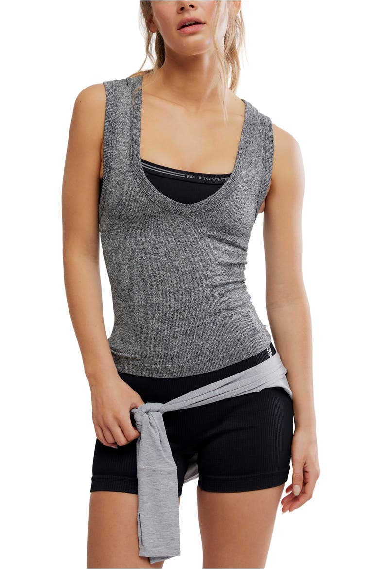 FP Movement Bittersweet Rib Essential Tank, Main, color, HEATHER GREY