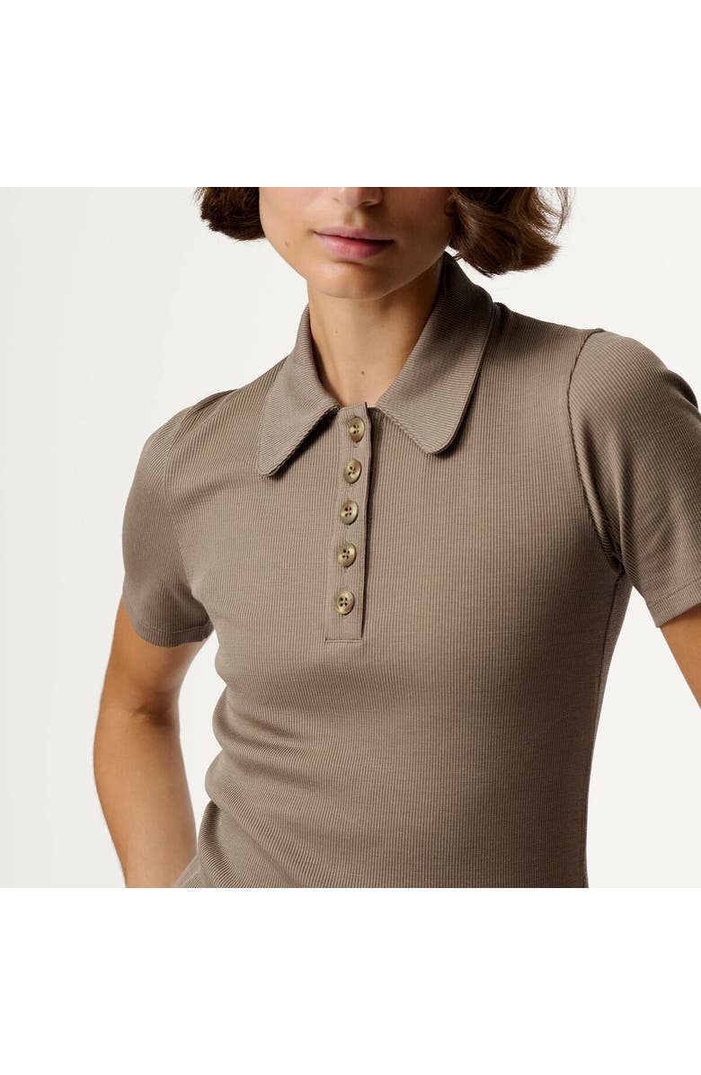 Hikerkind Ribbed Merino Polo - Women
s, Alternate, color, Morel