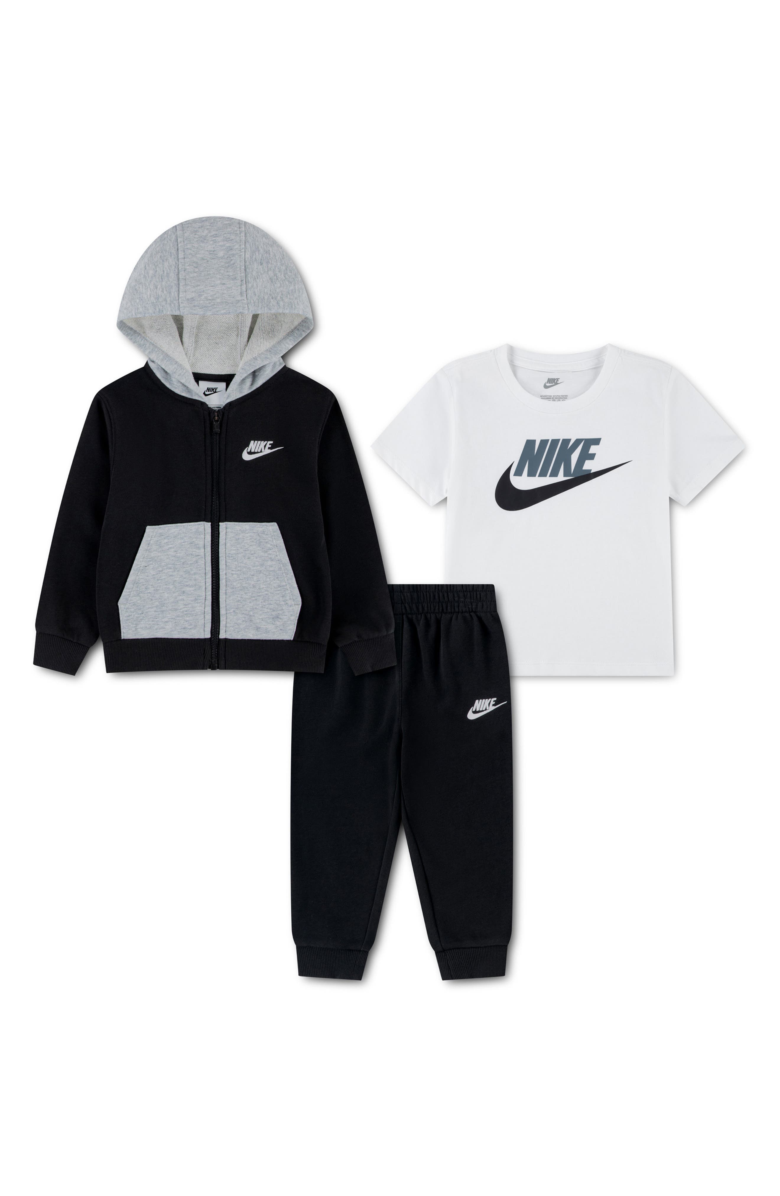Kids' Lifestyle Zip Hoodie, T-Shirt & Joggers Set