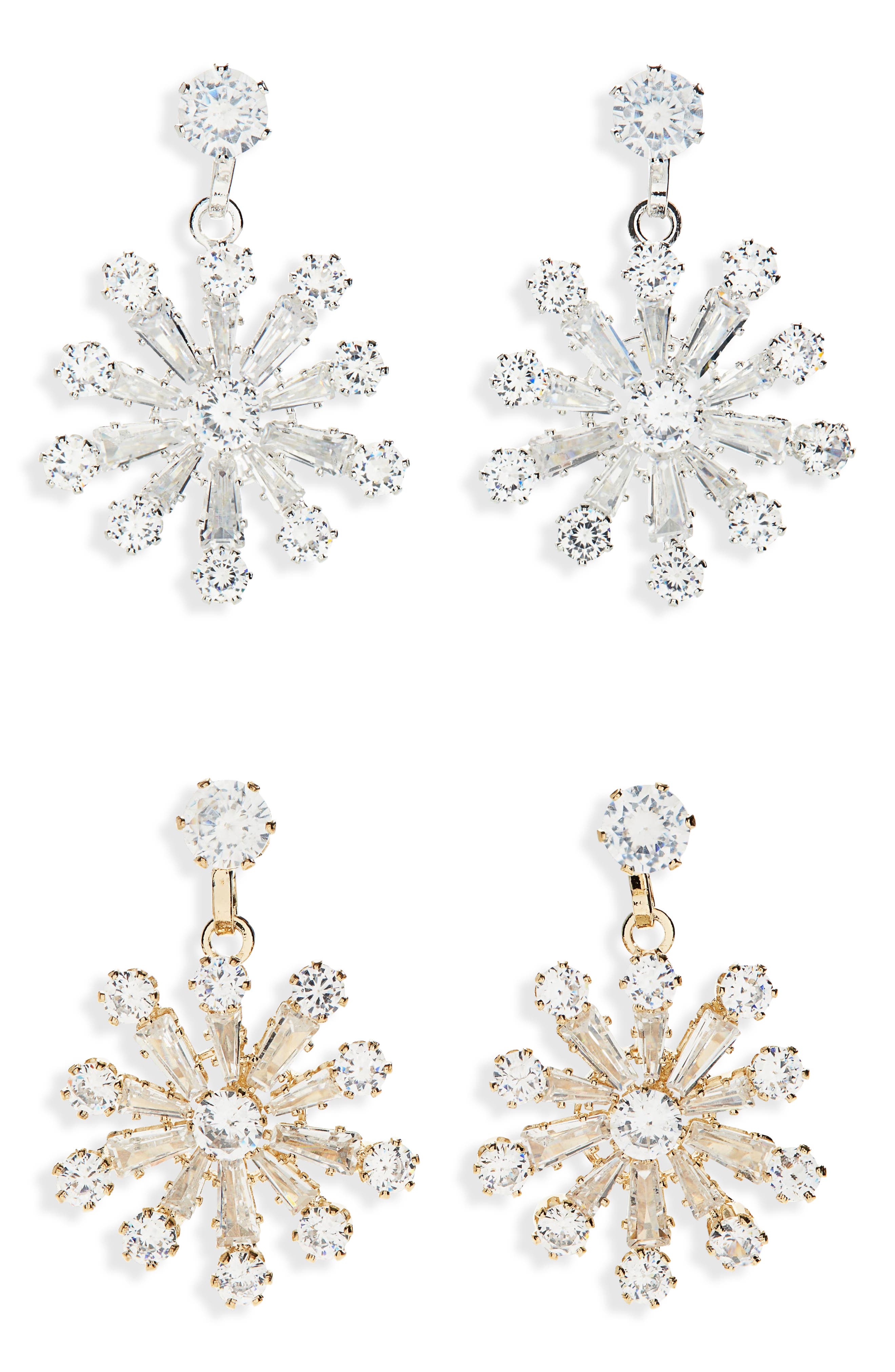 Tasha 2-Pack Starburst Drop Earrings