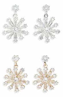 Tasha 2-Pack Starburst Drop Earrings