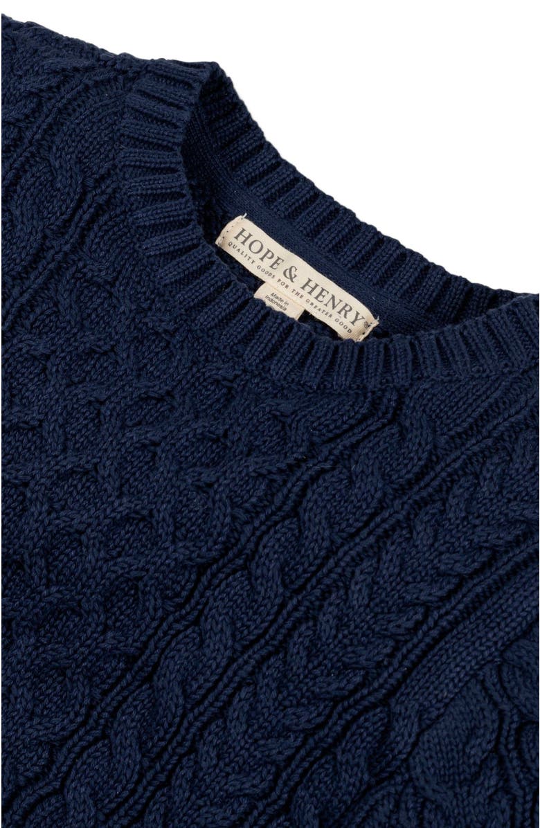 Hope & Henry Boys' Organic Fisherman Sweater, Kids, Alternate, color, 