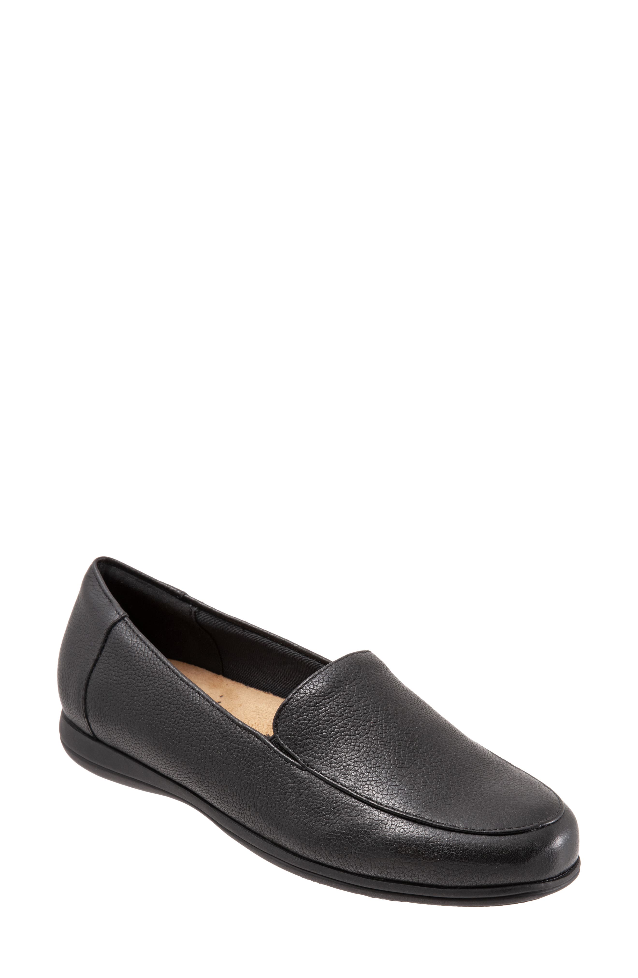 Trotters Deanna Flat, Main, color, Black Leather