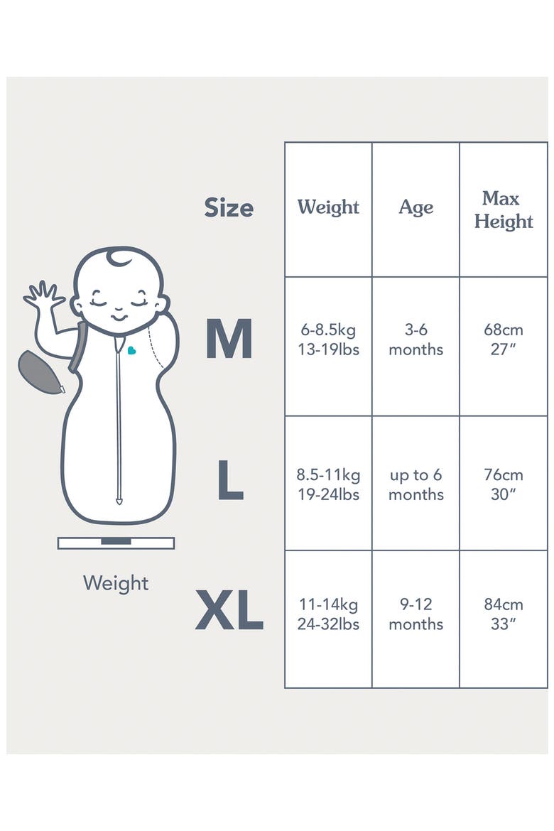 Swaddle Up™ Transition Bag 1.0 TOG Swaddle, Alternate, color, LUNAR