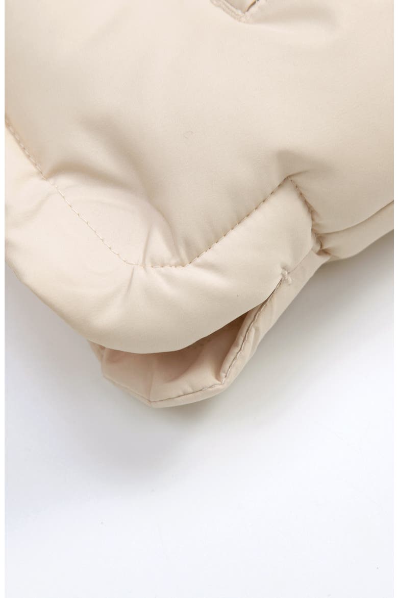 Fleece Lined Heart Pattern Puffer Jacket, Alternate, color, Ivory