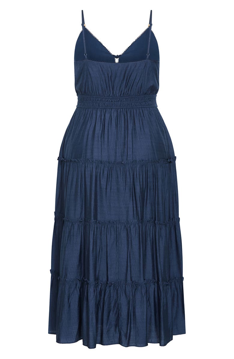 City Chic Aiza Midi Sundress, Alternate, color, Petrol