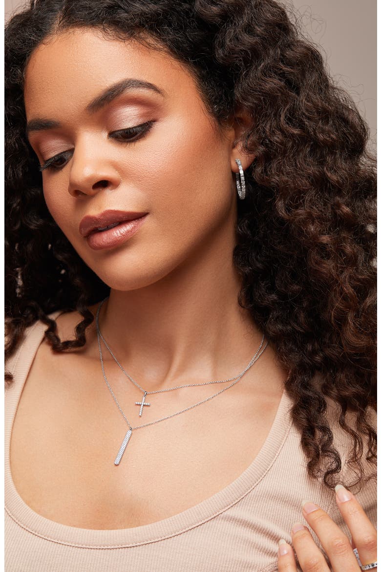 Diamond Pendant Necklace (Nordstrom Exclusive), Alternate, color, 18K WHITE GOLD