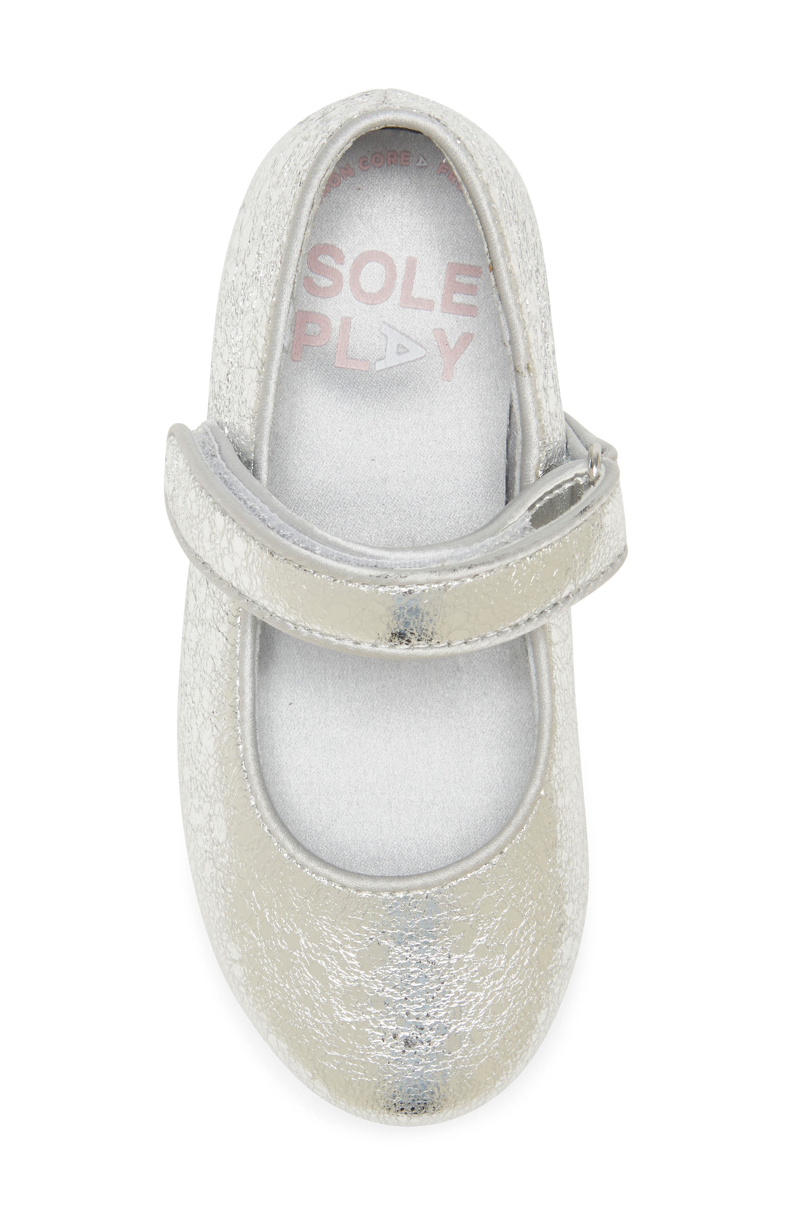 Sole Play Polina Metallic Mary Jane Flat, Alternate, color, 