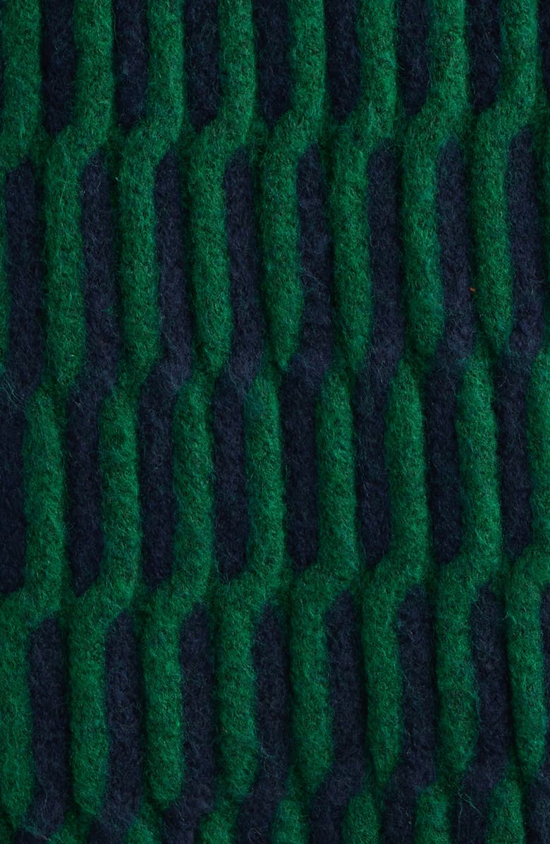 Topman Geo Pattern V-Neck Vest, Alternate, color, Medium Green