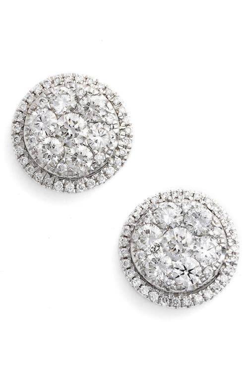 Bony Levy 'Mika' Round Halo Diamond Stud Earrings in White Gold  product