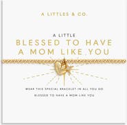 A Littles & Co A Little 'Blessed To Have A Mom Like You' Bracelet In Gold-Tone Plating