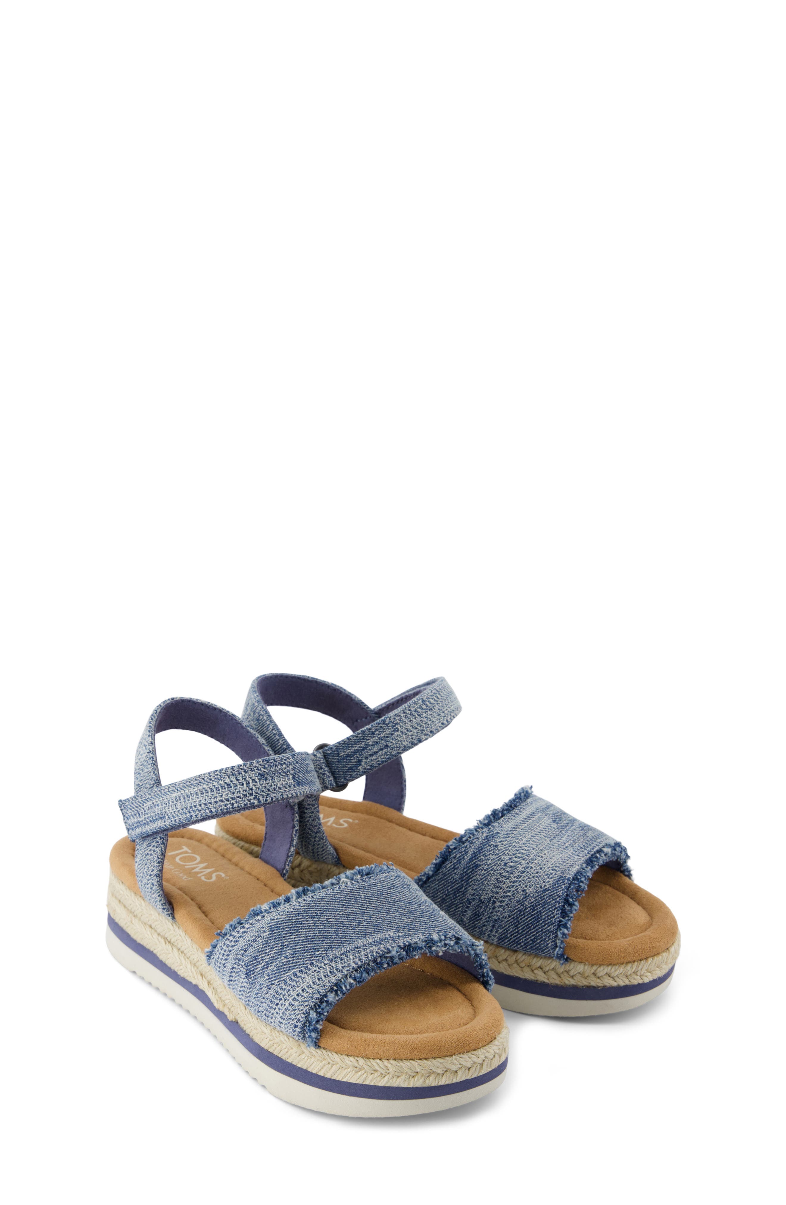 TOMS Kids' Diana Espadrille Sandal, Alternate, color, Navy