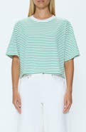 Pistola Mae Stripe Boxy Crop T-Shirt