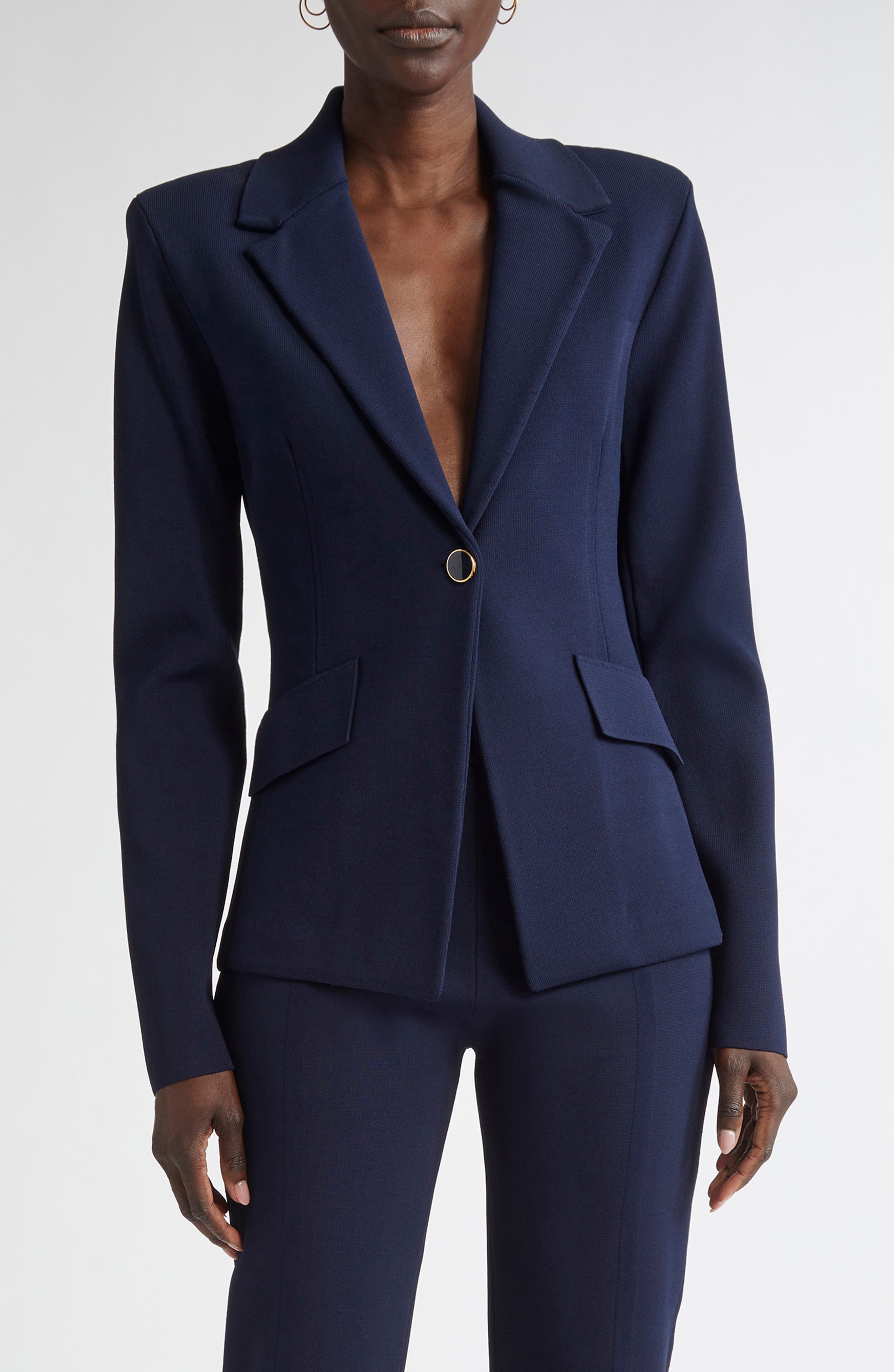 Harper One-Button Knit Jacket