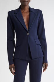 ST. JOHN Harper One-Button Knit Jacket