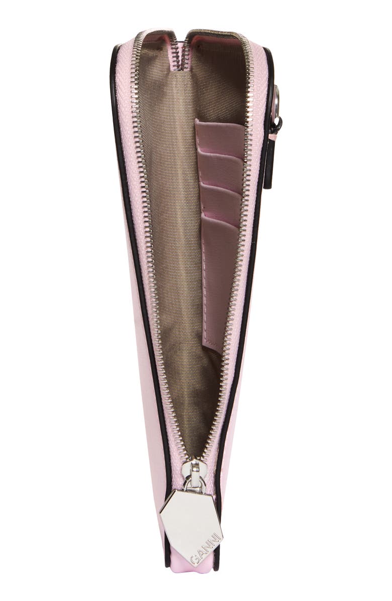 Ganni Leather Phone Crossbody Bag, Alternate, color, 