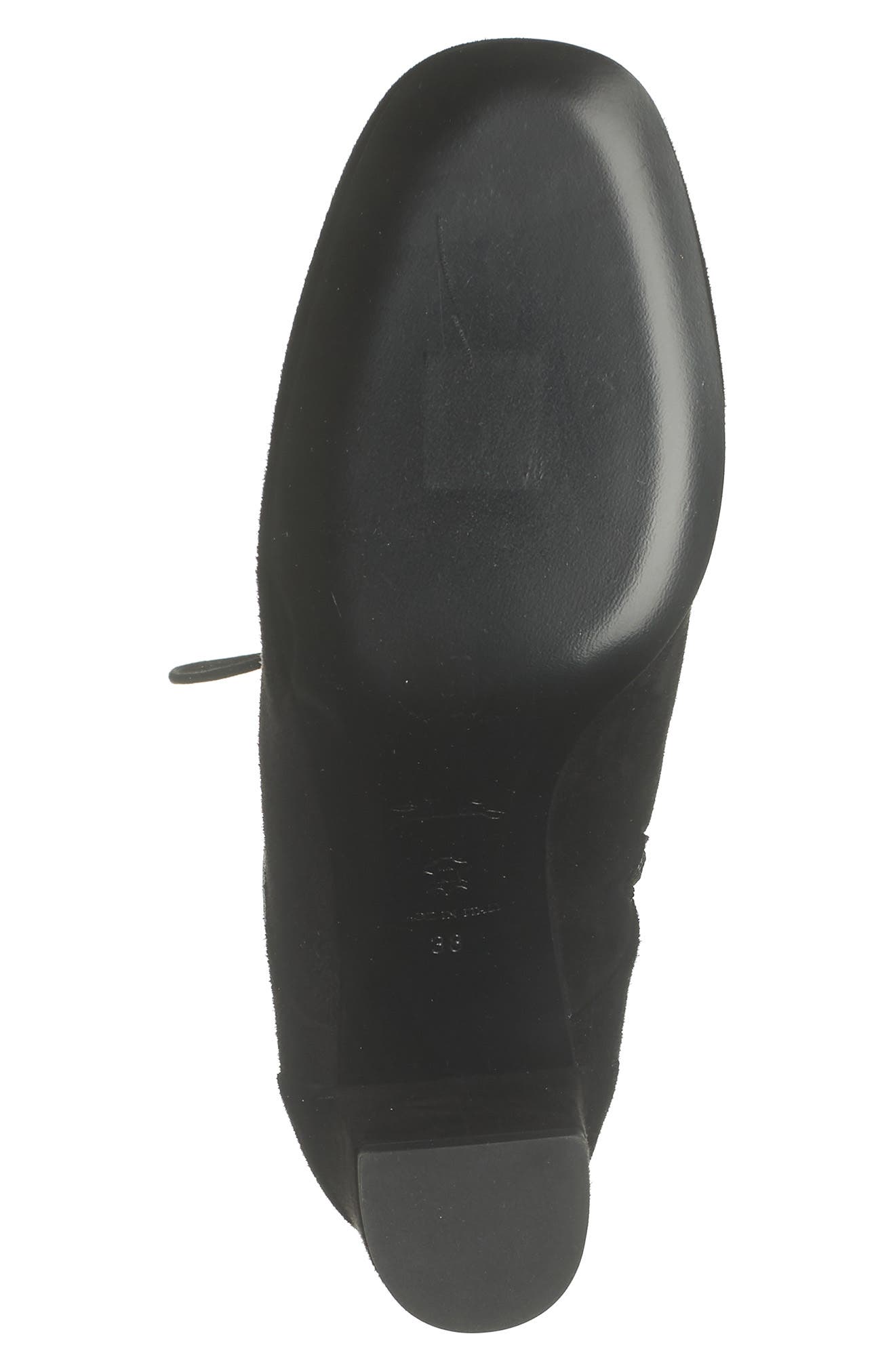 Longchamp Block Heel Leather Lace-Up Boot, Alternate, color, 