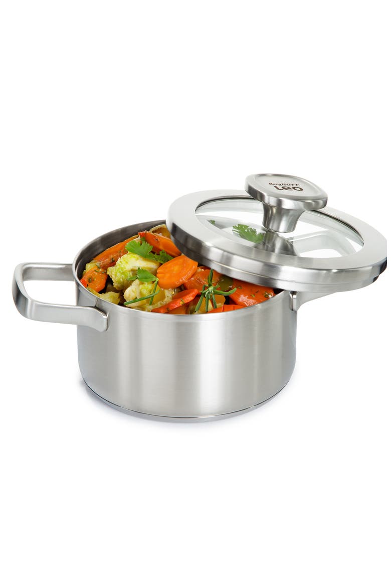Leo Graphite 1.7-Quart Covered Stockpot, Alternate, color, GREY