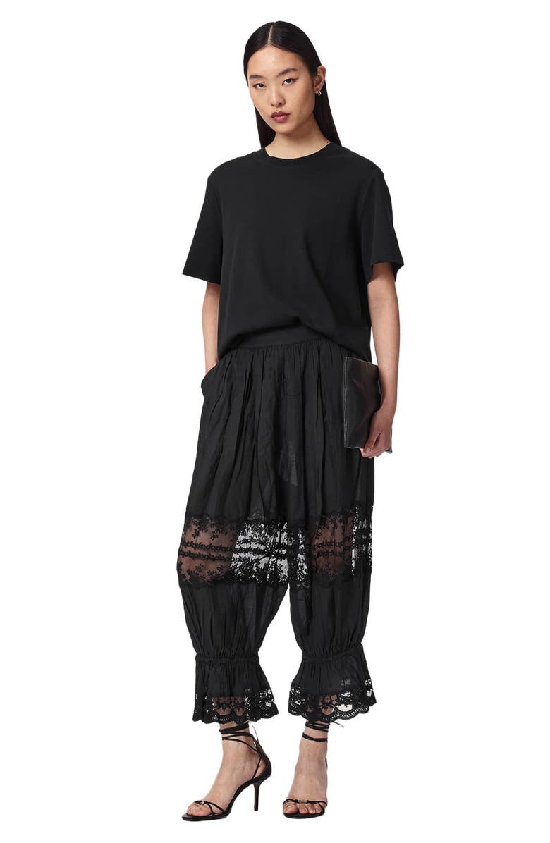 AllSaints Solene Crop Pants, Alternate, color, Black