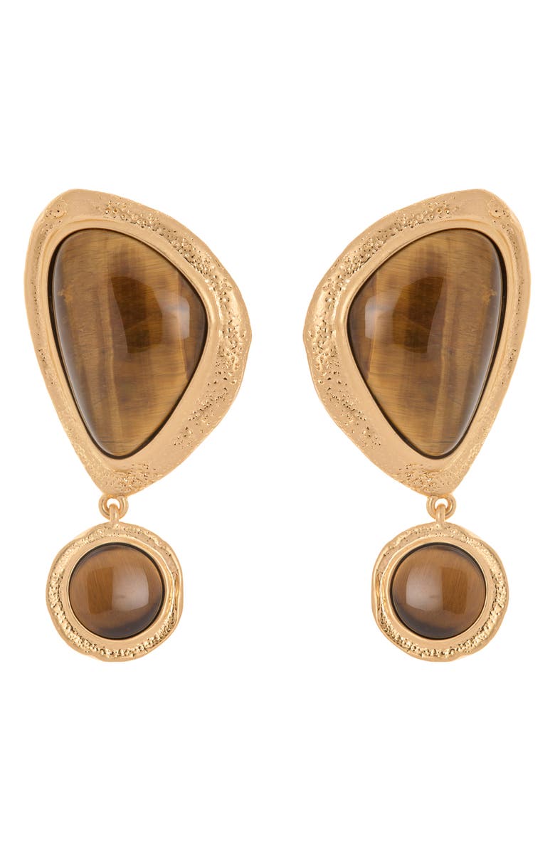 Reiss Tori Tumbled Stone Drop Earrings, Alternate, color, 