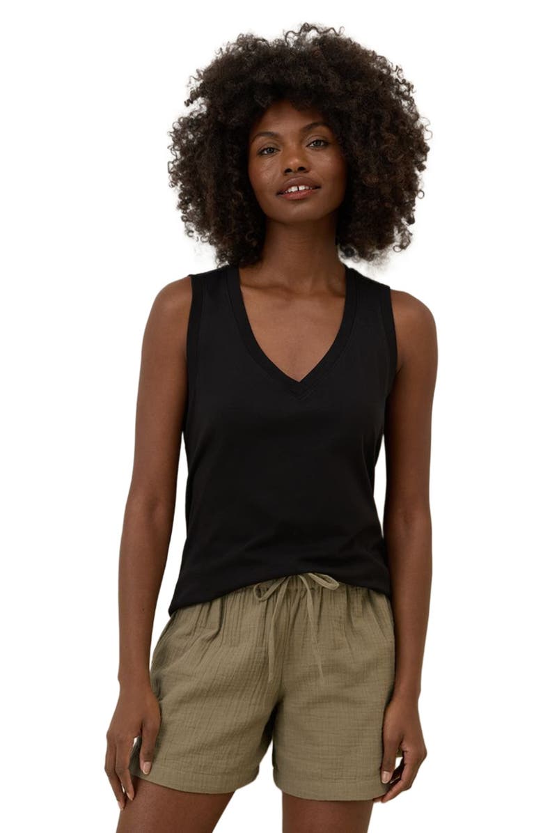 Pact Organic Cotton Softspun V-Neck Tank, Alternate, color, 