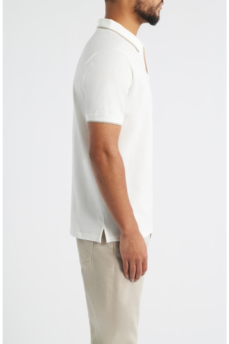 Piqué Johnny Collar Polo, Alternate, color, SOLID WHITE