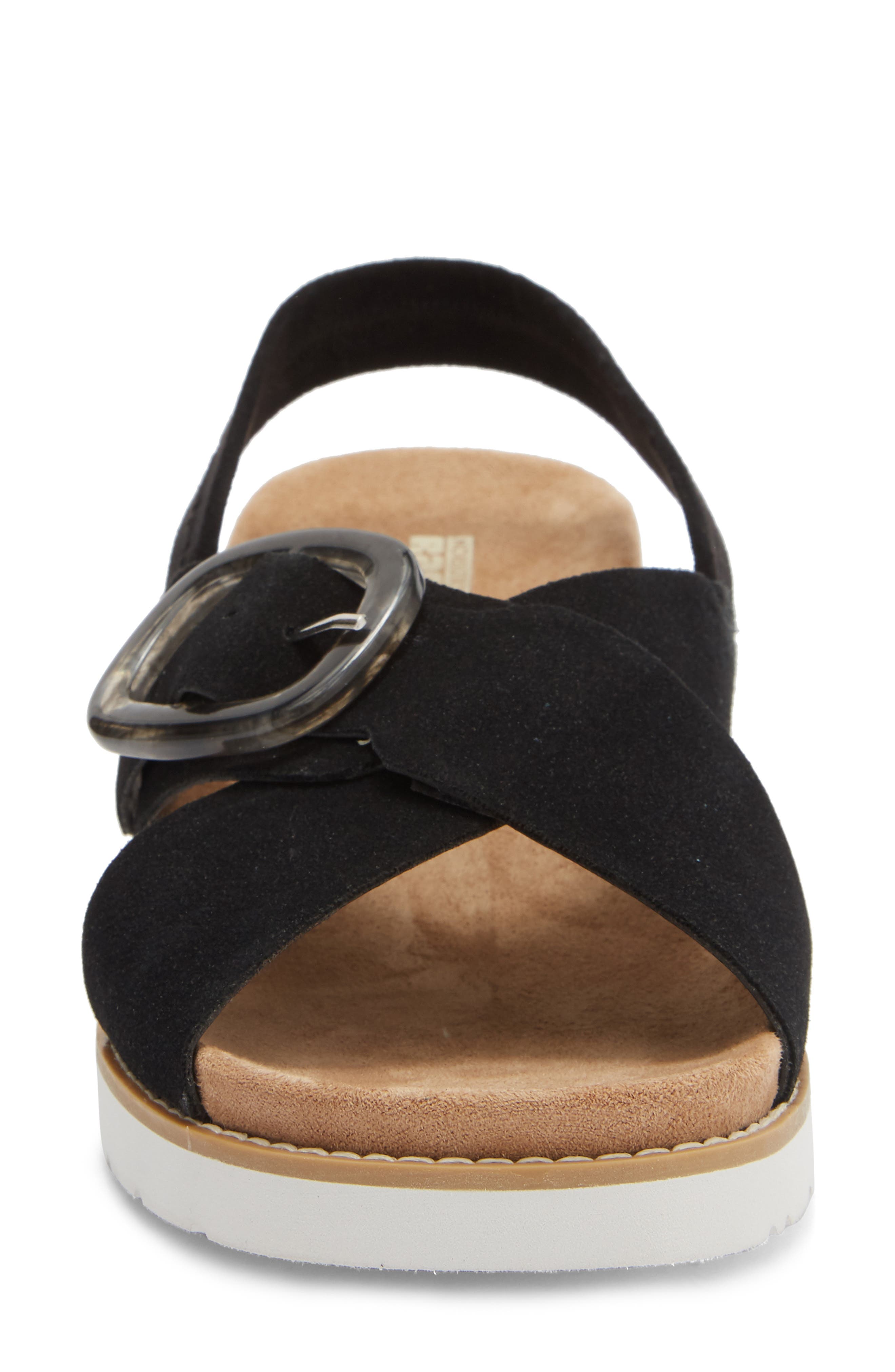 NORDSTROM RACK Arizona Wedge Sandal, Alternate, color, Black