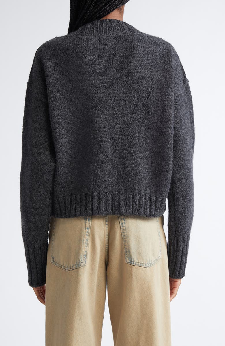 Acne Studios Krypton Wool V-Neck Cardigan, Alternate, color, Anthracite Grey