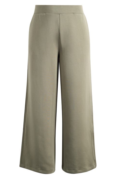 Pintuck Wide Leg Pants