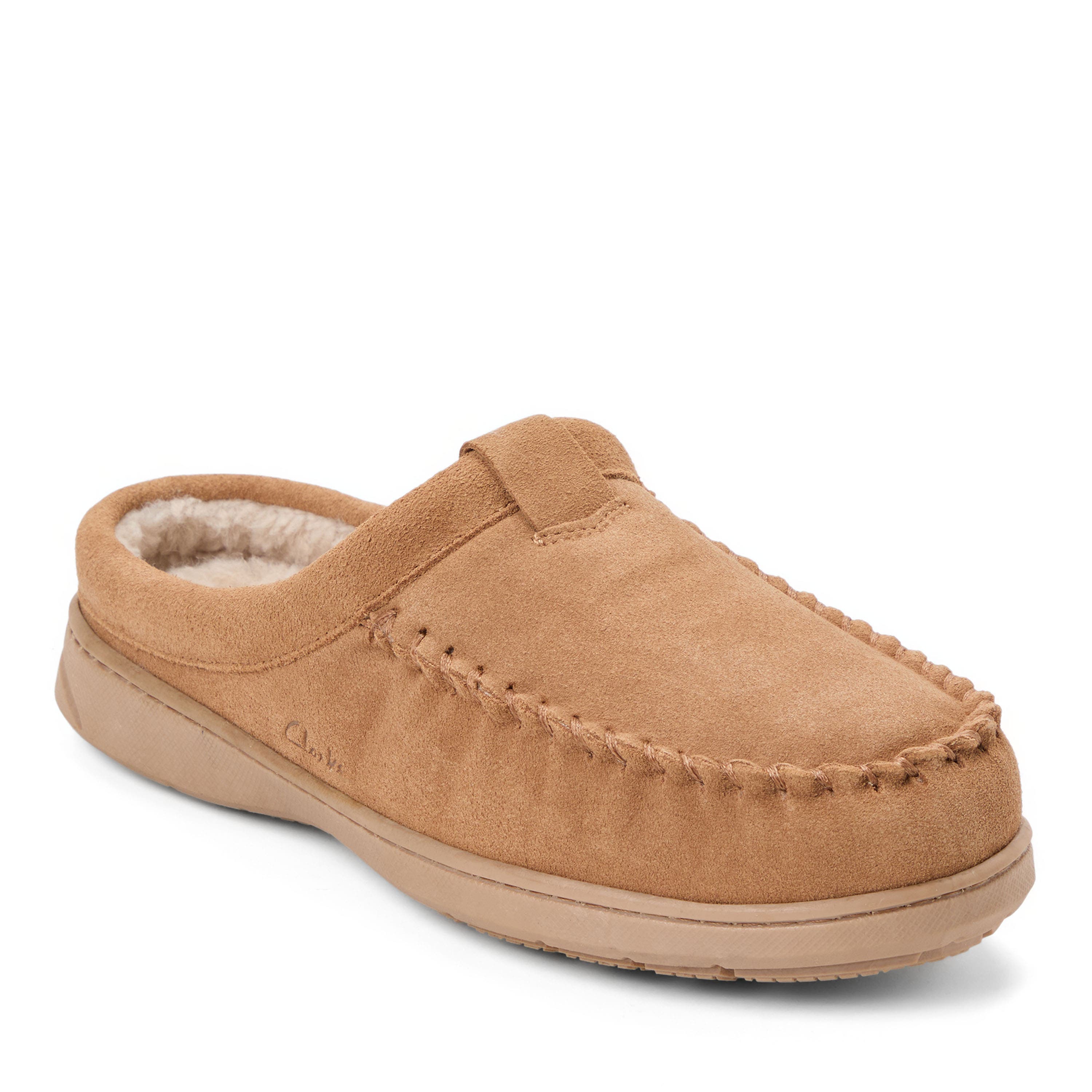 Clarks® Cow Suede Moc Toe Clog With Tab Detail Slippers (Men) | Nordstrom