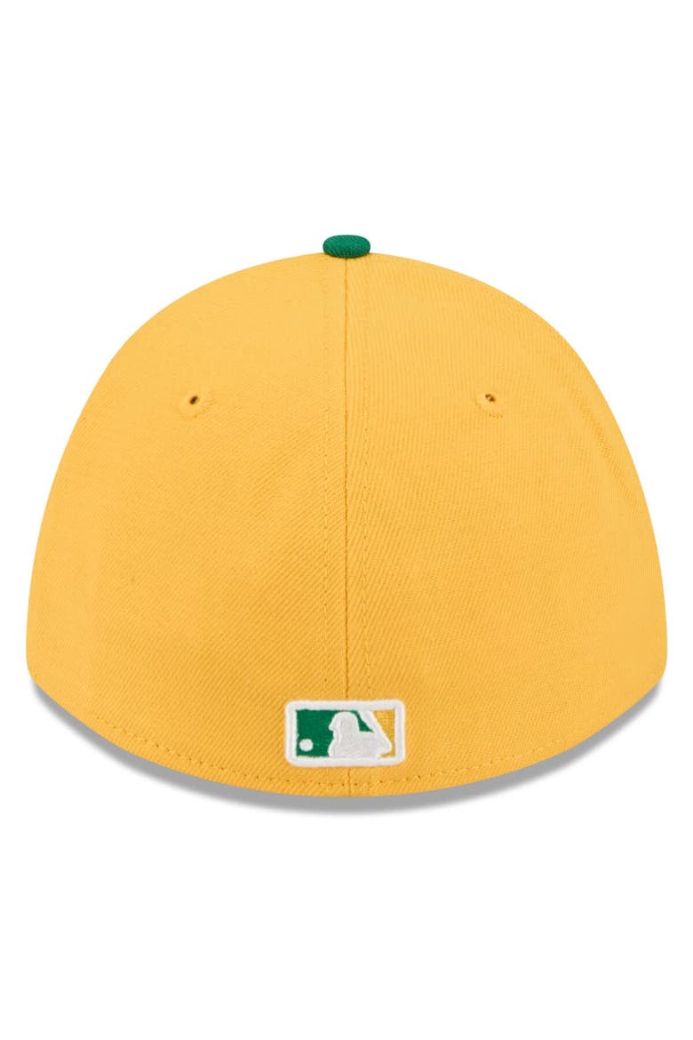 Men's New Era  Gold/Green Athletics 2026 Spring Training M-Crown 39THIRTY Flex Hat, Alternate, color, Gold