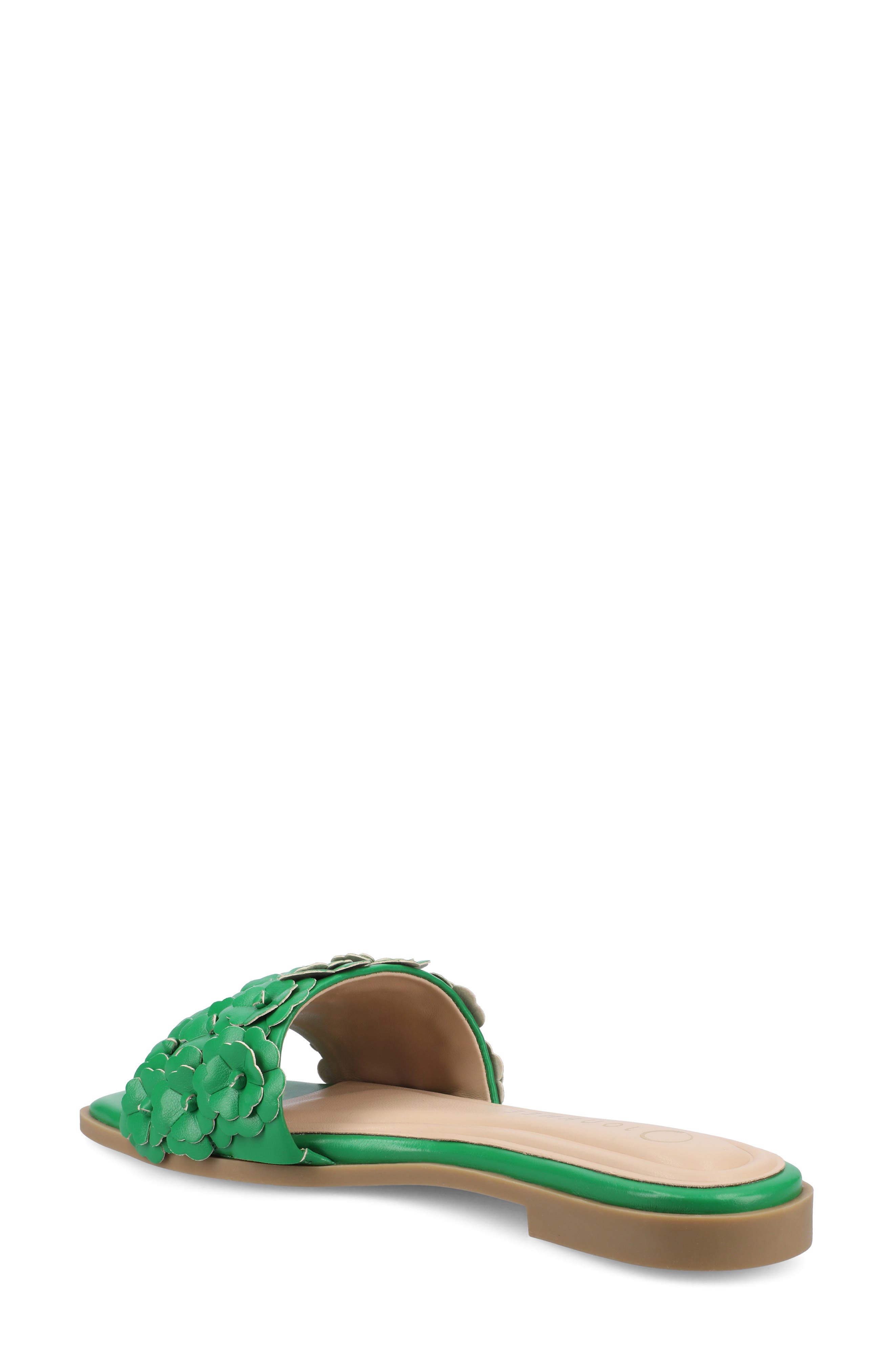 Journee Collection Azalea Slide Sandal, Alternate, color, Green