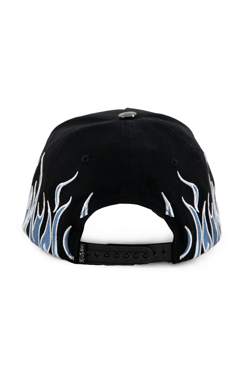 Titus Black Flame Legend Hat, Alternate, color, Black w/ ice-blue & white