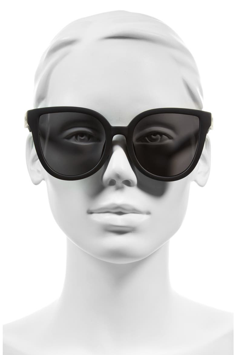 Australia Paradiso 52mm Cat Eye Sunglasses, Alternate, color, BLACK/ SMOKE