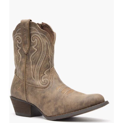 Durango Distressed Shortie Western Boot In Brown