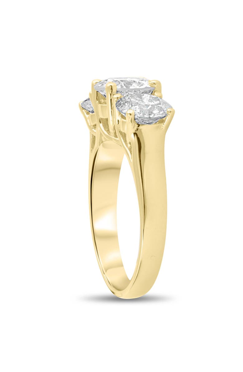 Bliss Diamond Certified 5Ct Three Stone Diamond Engagement Anniversary Ring 14k Gold Lab Grown, Alternate, color, 14K Yellow Gold