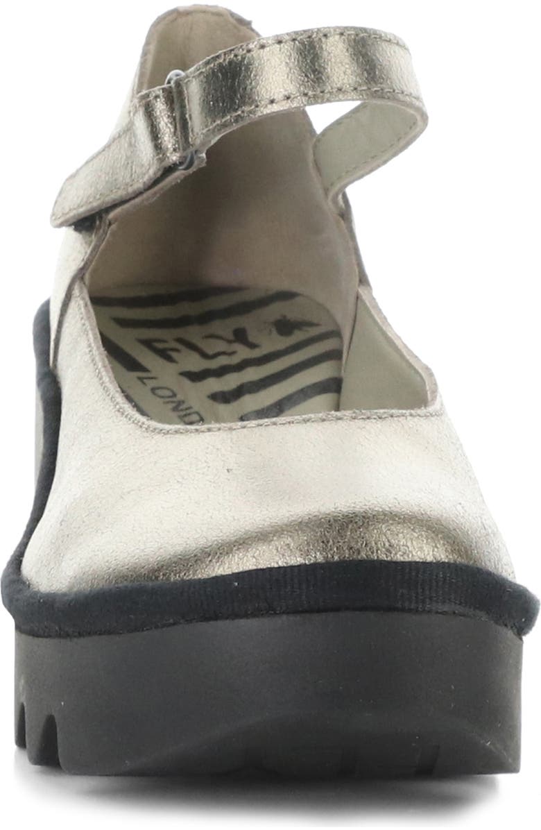 Fly London Bawo Platform Wedge Pump, Alternate, color, Gold