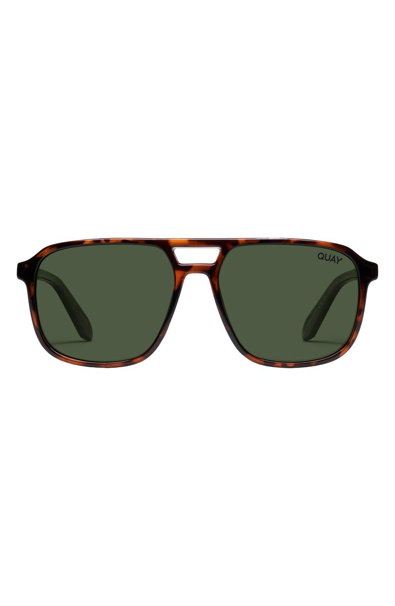 QUAY On the Fly 45mm Gradient Polarized Small Aviator Sunglasses, Main, color,