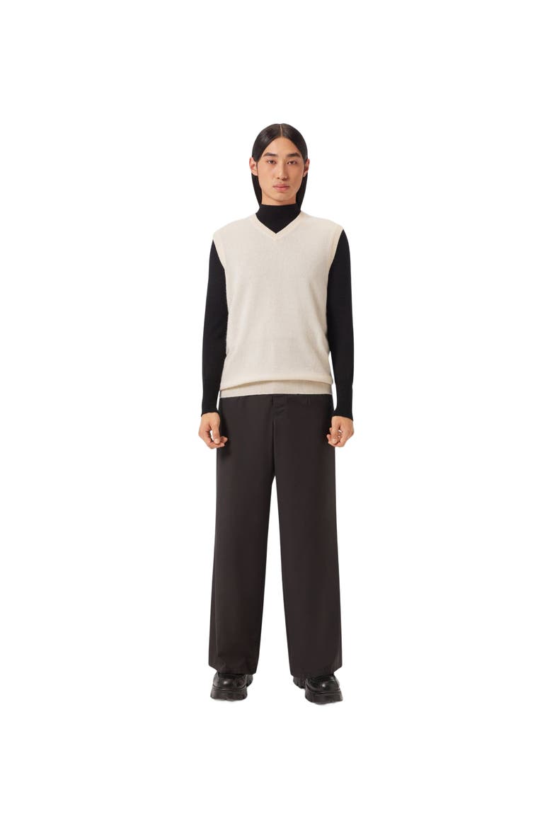 Essential V-Neck Cashmere Vest, Main, color, off white