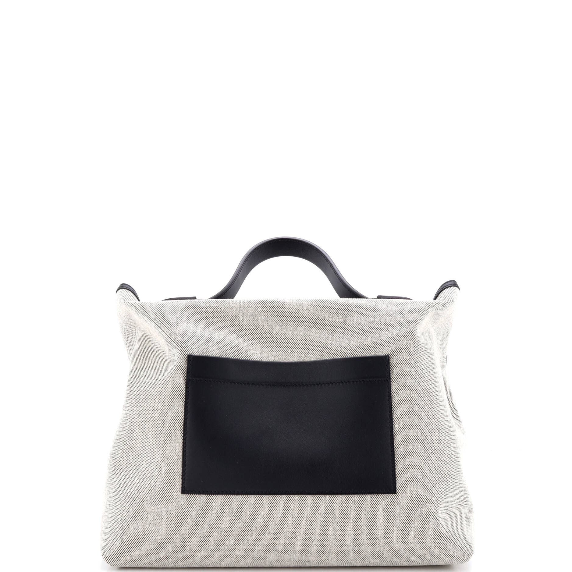 Pre-Owned Hermes 24/24 Bag Canvas and Swift 35, Alternate, color, Noir