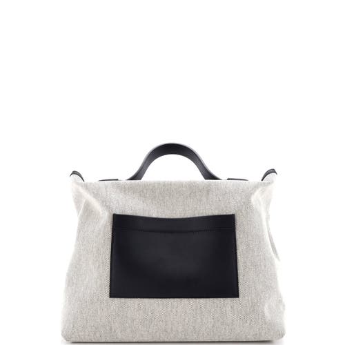 Pre-owned Hermes Hermes 24/24 Bag Canvas And Swift 35 In Neutral