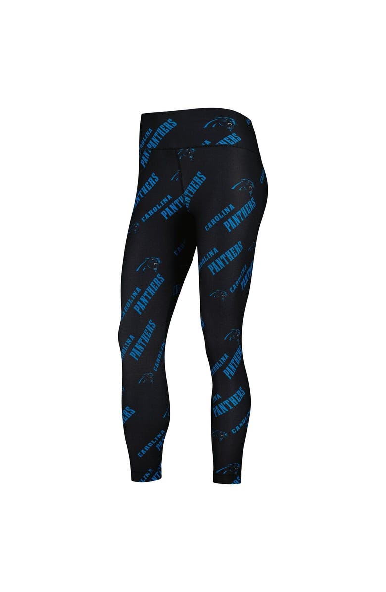 CONCEPTS SPORT Women's Concepts Sport Black Carolina Panthers Breakthrough Allover Print Lounge Leggings, Alternate, color,