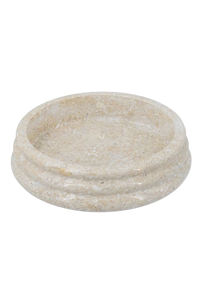 Round Ribbed Decorative Bowl, Main, color, NATURAL CREAM