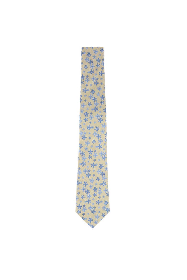 Daddy & Me Weldon Floral Silk Novelty Neckties, Alternate, color, Yellow