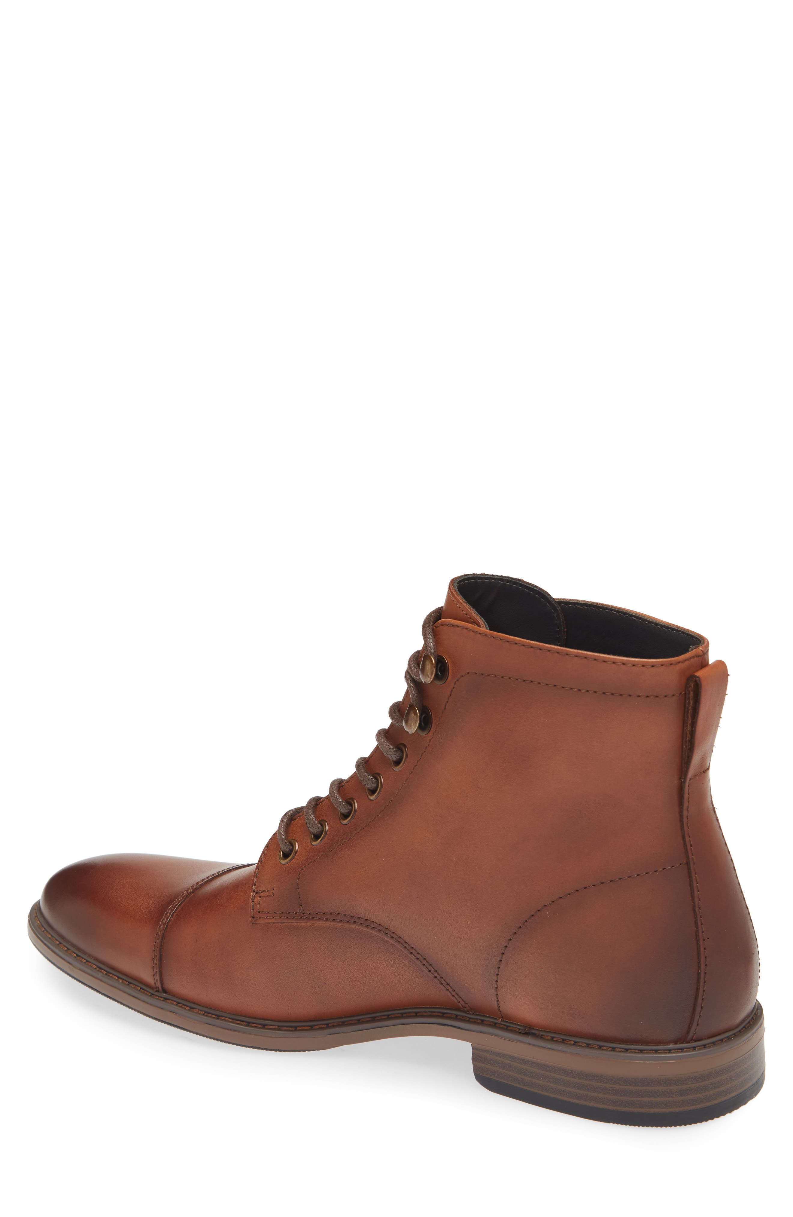 Haddon Cap Toe Boot, Alternate, color, BROWN