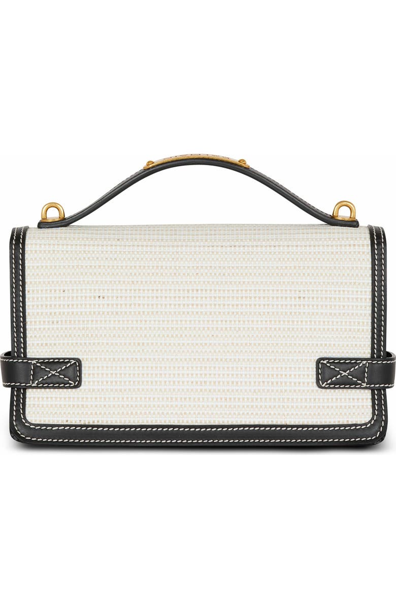 Balmain Raffia B-Buzz Shoulder 24 Bag, Alternate, color,