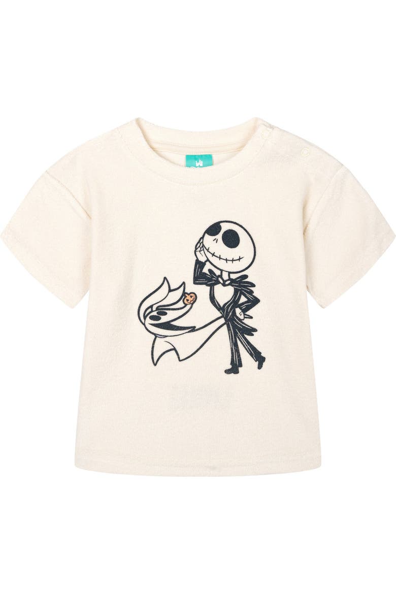 Nightmare Before Christmas T-Shirt and Shorts Set with Bucket Hat, Alternate, color, Jack Zero Grey Cream