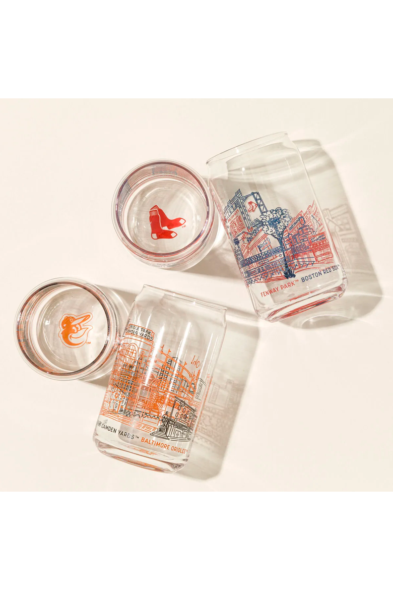 MLB Stadiumscape Can-Shaped Glasses - Set of 2, Alternate, color, Baltimore Orioles