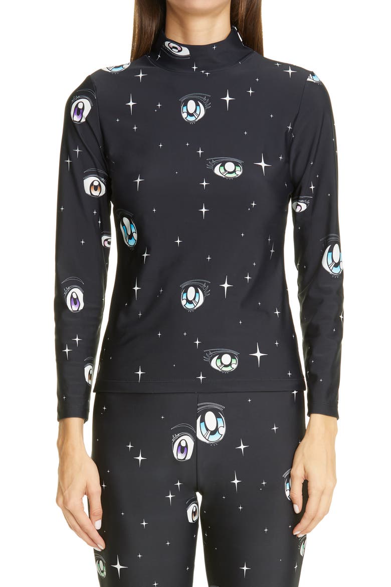 Secrets Eye Print Turtlenck, Main, color, GALAXY PRINT