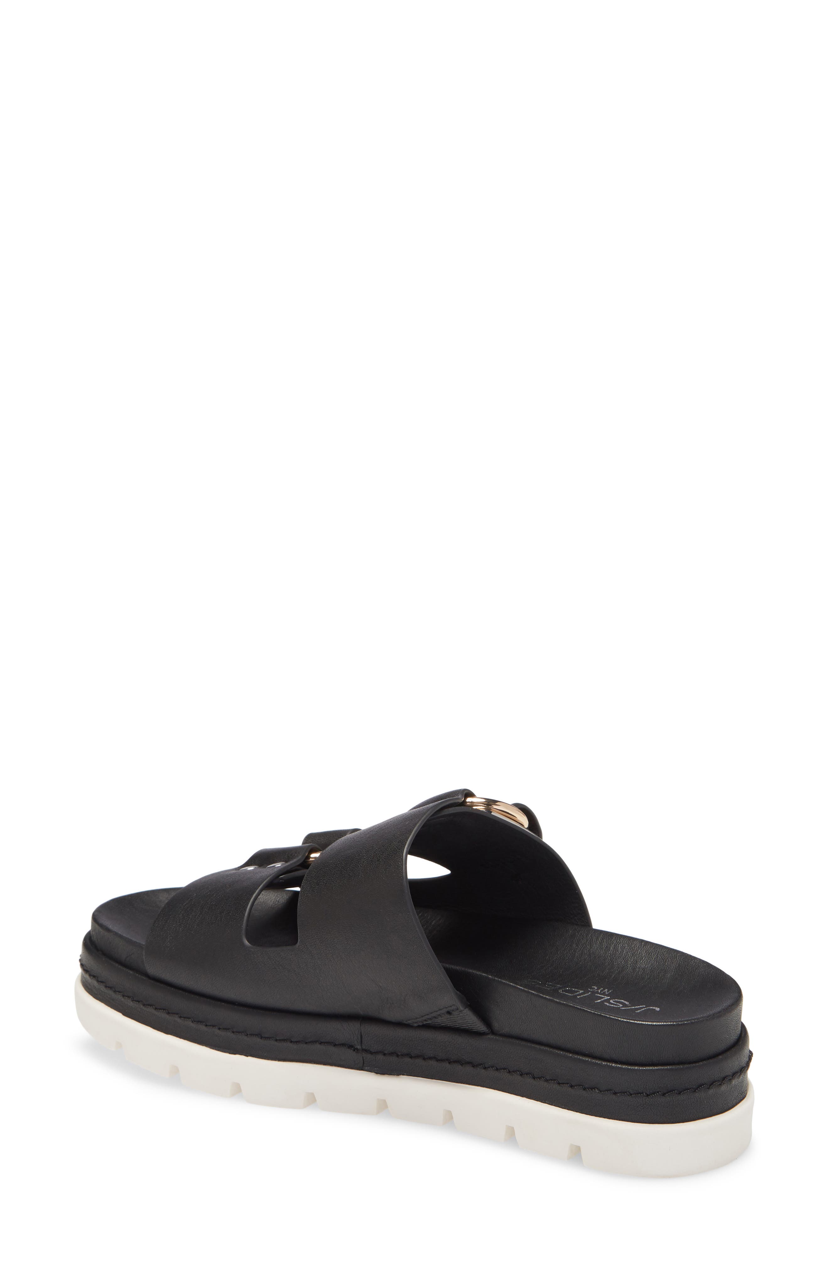 Baha Slide Sandal, Alternate, color, BLACK LEATHER